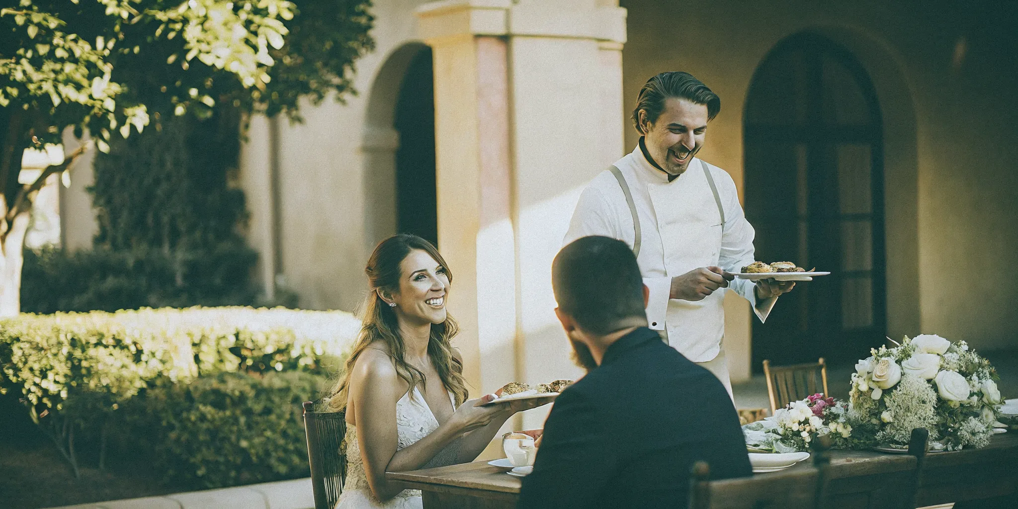 Artisanal Mediterranean appetizers and custom-designed menus on display during a private tasting session