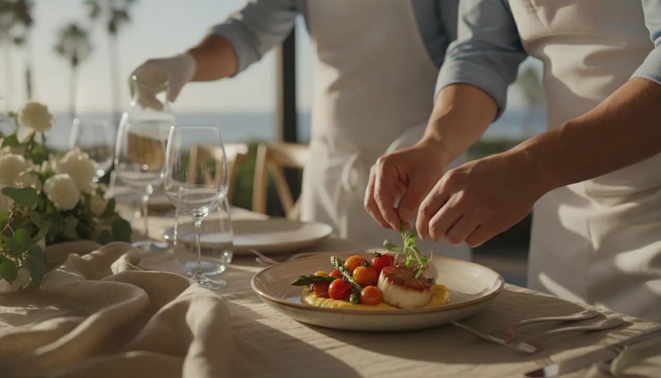 Wedding catering cost San Diego planning with Chef Oren's seasonal reception menu