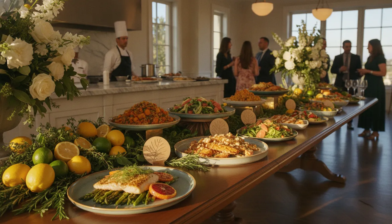 Chef-led seasonal catering prepared for a San Diego Mitzvah celebration