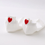Miniature : Tite chaussette blanc, coeur rouge