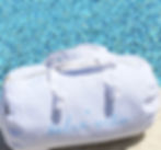 Sac polochon blanc et bleu turquoise dolce vita