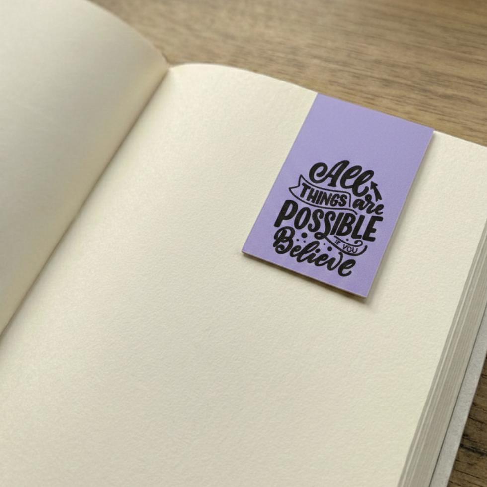 Thumbnail: All Things Possible Magnetic Bookmark (Back)