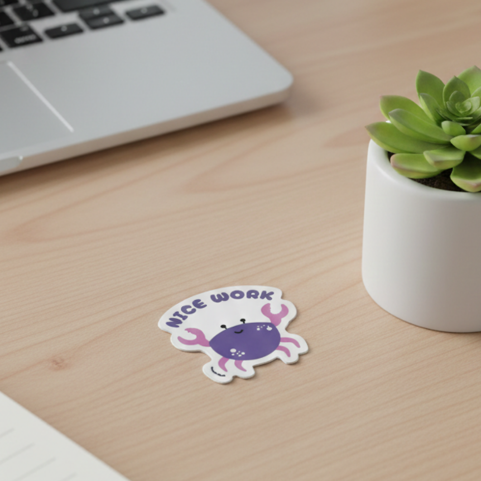 Thumbnail: Nice Work Sticker with Playful Design