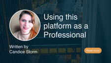 Using this platform as a Professional