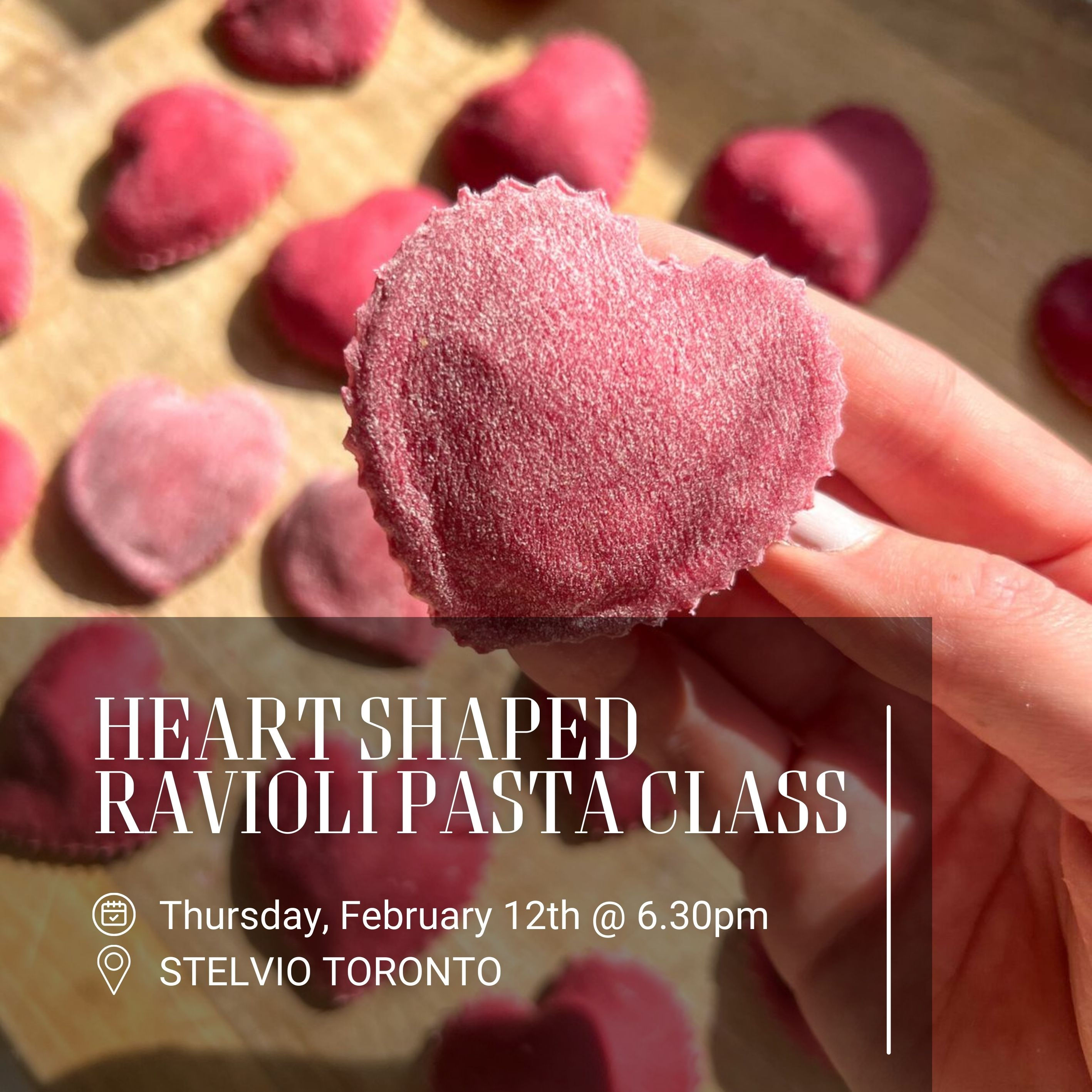 San Valentino Heart Ravioli Pasta Class (Feb. 12)