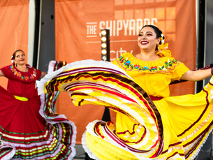 Mexican Folklorico dancers performing at The Shipyards.