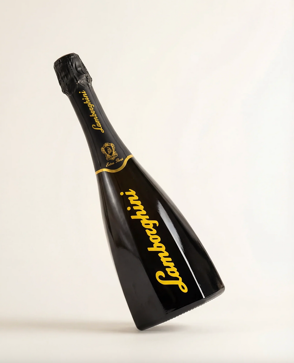 Lamborghini Ottagonale wine bottle detail, Solo Cru Wine Emotions luxury Italian wine marketing by VRN Creative Toronto