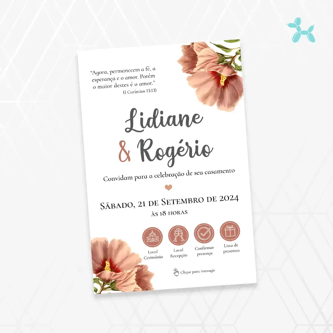 Convite Interativo Casamento Terracota