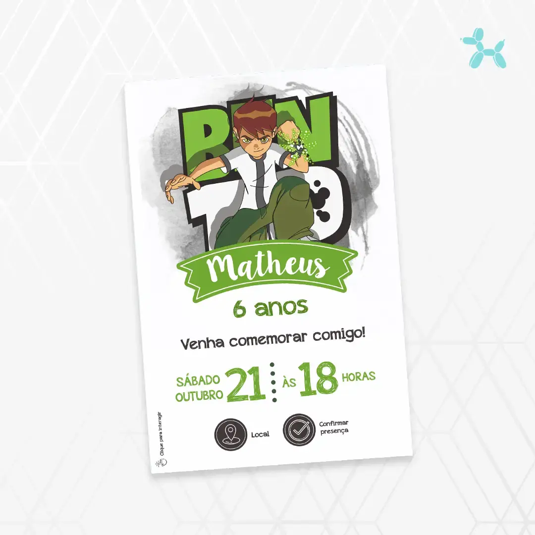 Convite Interativo Ben 10