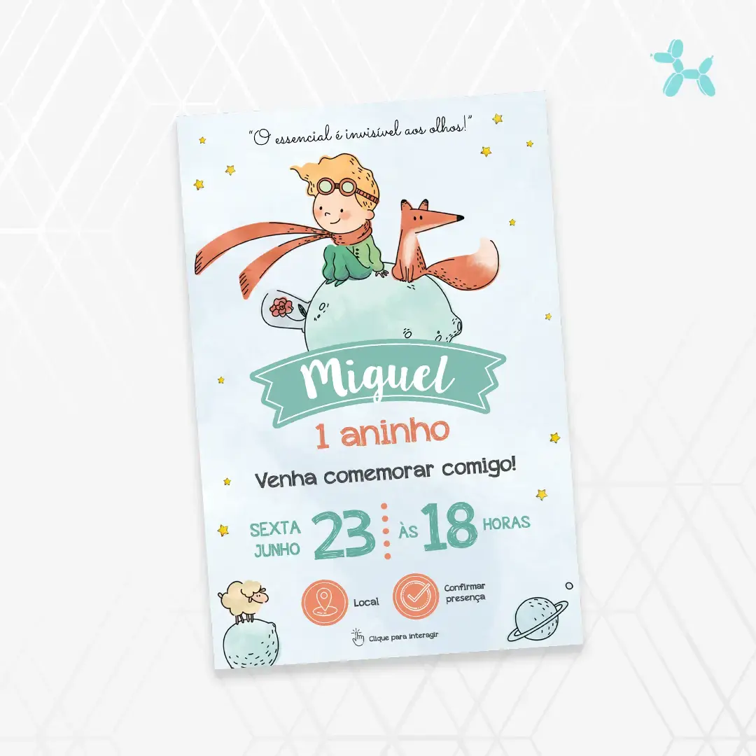 Convite Interativo O Pequeno Príncipe