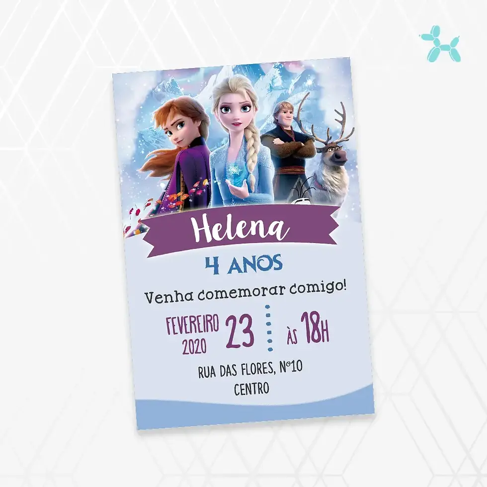 Convite Digital Frozen
