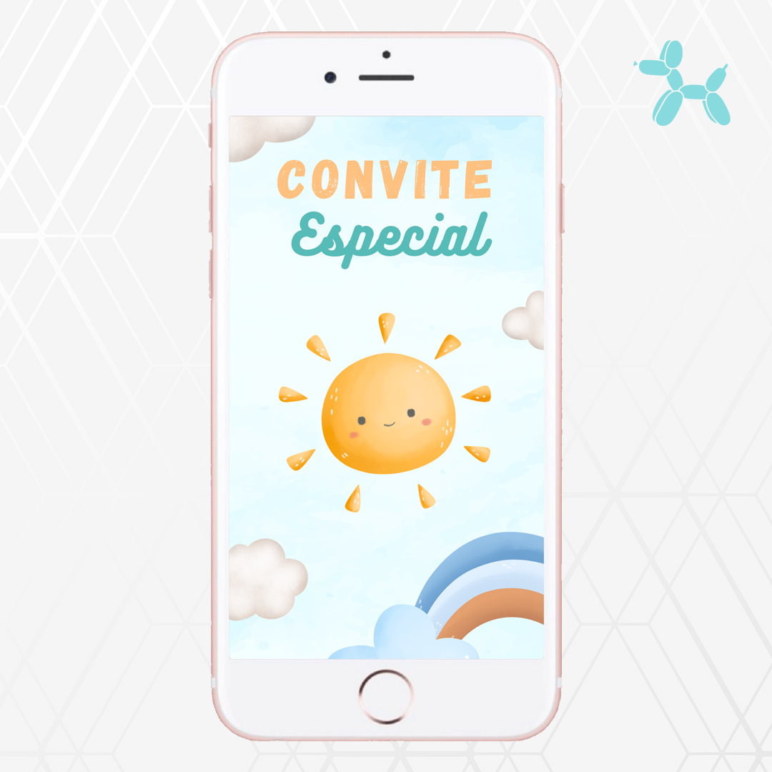 Convite Animado Primeira Volta ao Sol