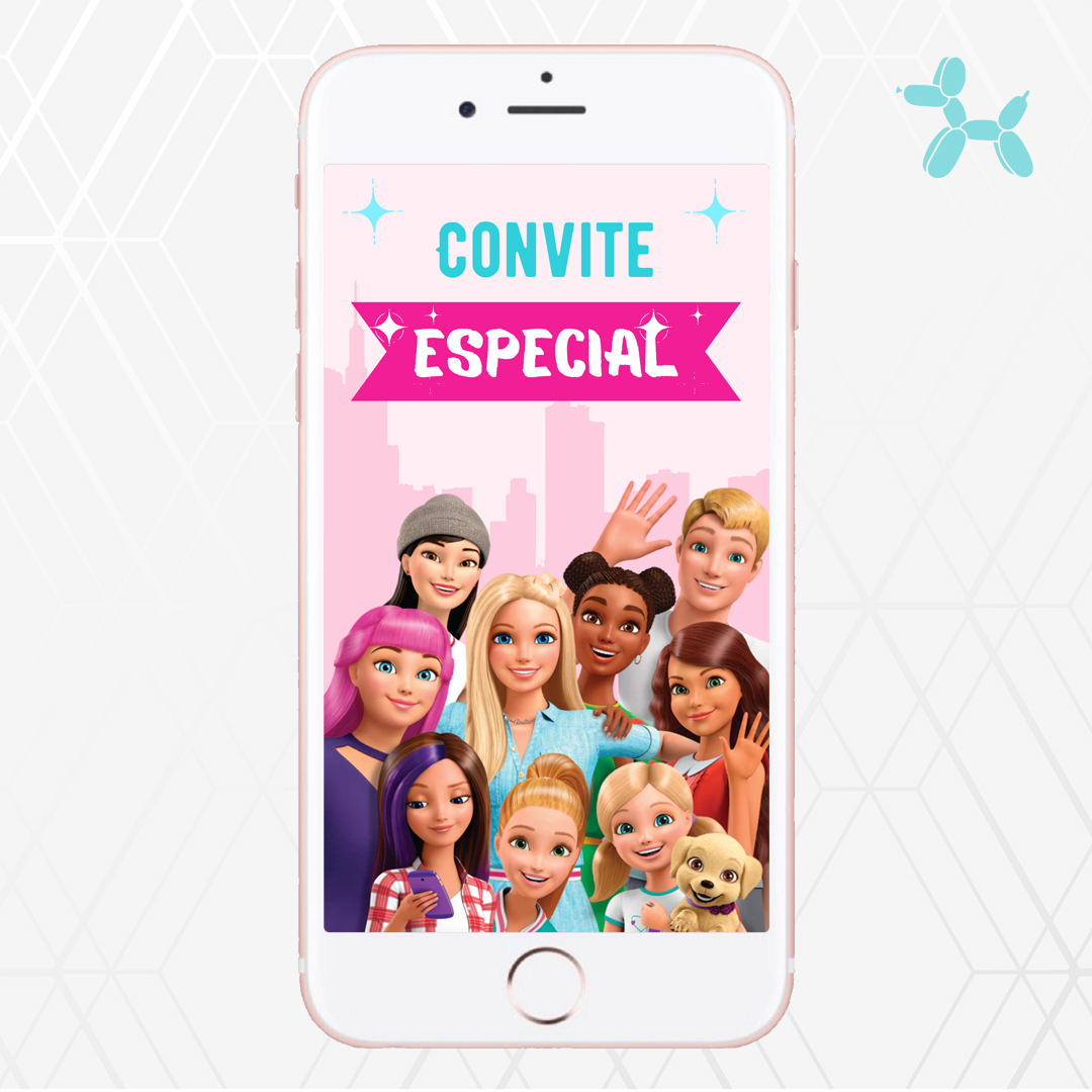 Convite Animado Barbie