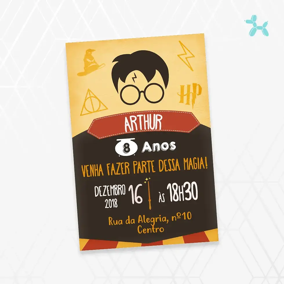 Convite Digital Harry Potter