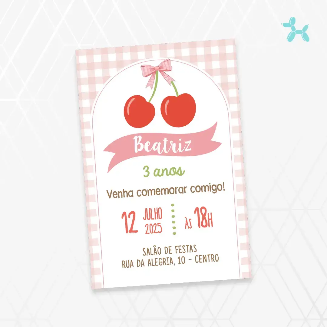 Convite Digital Cerejinha