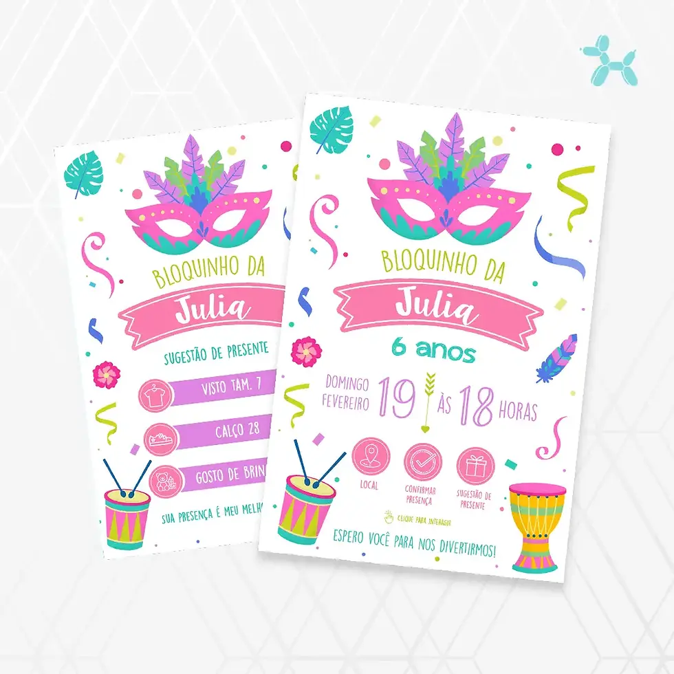 Miniatura: Convite Interativo Carnaval