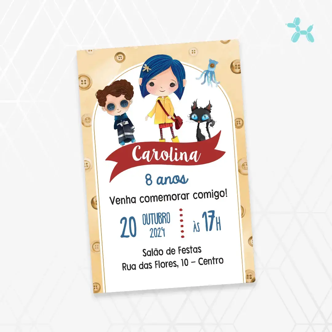 Convite Digital Coraline