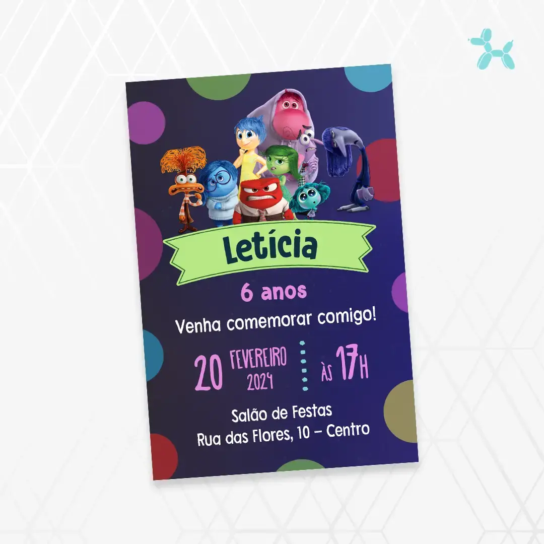 Convite Digital Divertida Mente