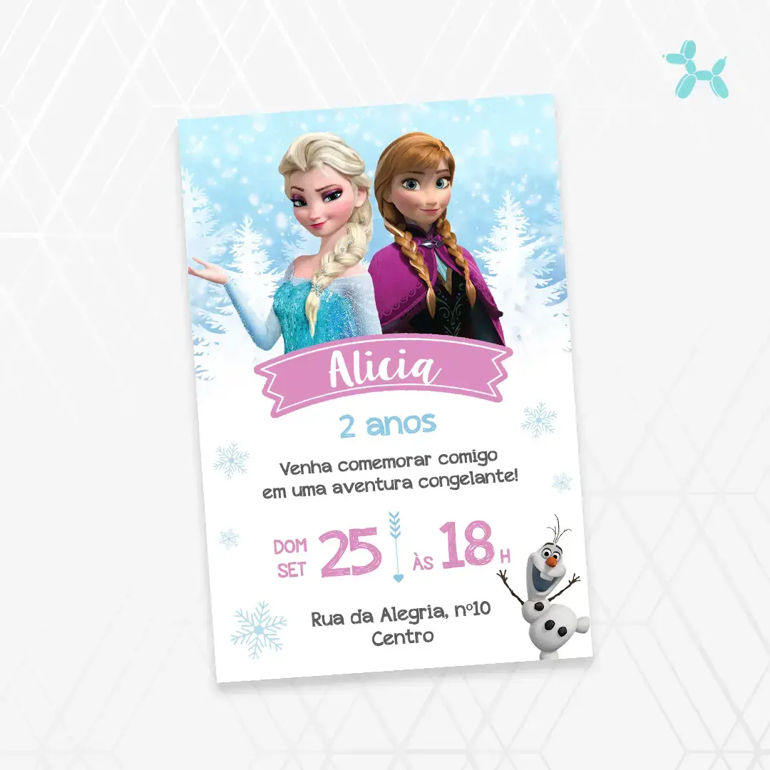 Convite Digital Frozen