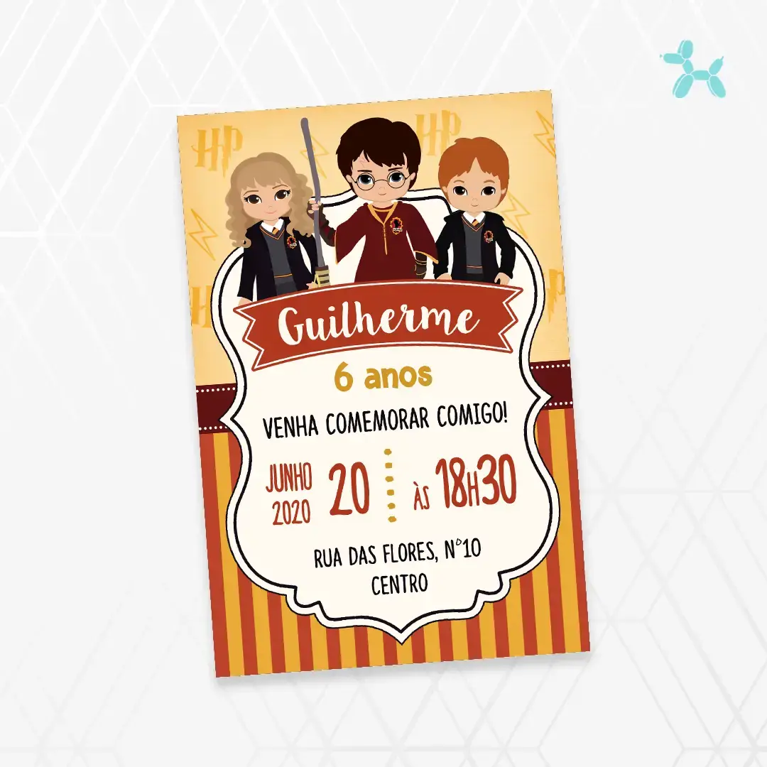 Convite Digital Harry Potter