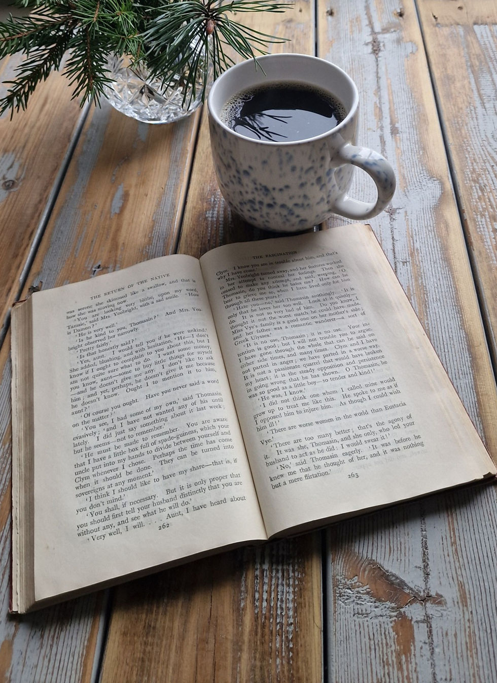 Book and coffee