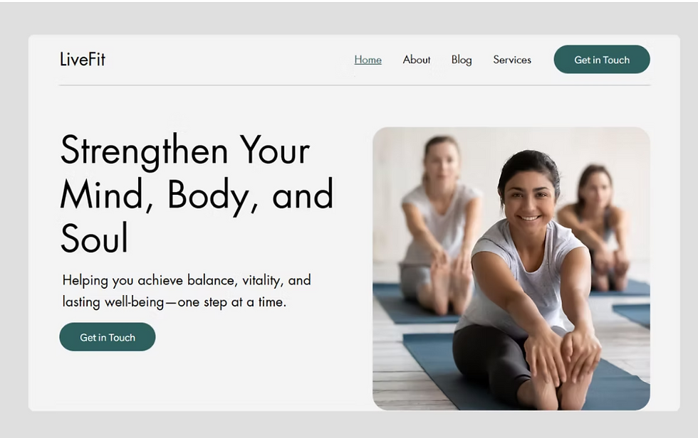 Wellness Studio Website template