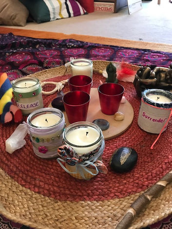 Mother's circle. Rite of passage ceremony. New mother ceremony.