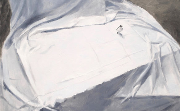 PenguinOnTablecloth_oil on canvas copy_