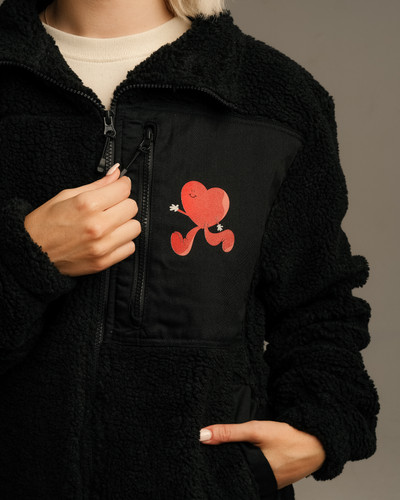 Black 'Hearthur' Fleece | lovers club sustainable streetwear