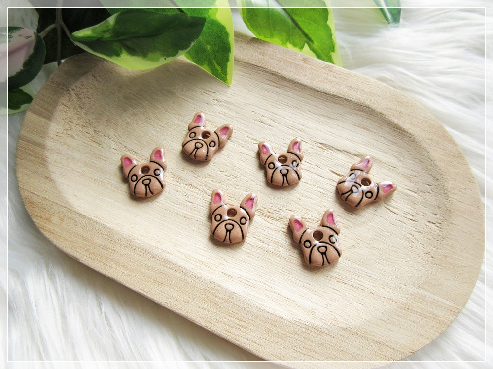 Pampilles " Boubou " / camel nacré