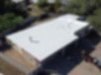 Clean, white flat roof after maintenance in Tucson AZ