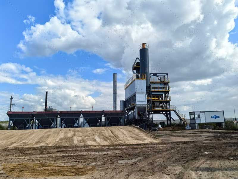 160tph stationary asphalt mix plant in Kazakhstan