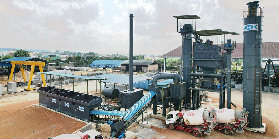 80T stationary hot asphalt mixing plant Indonesia