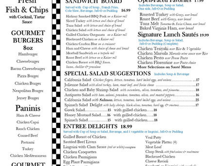 Monday’s Lunch Specials
