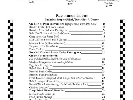 Wednesday's Dinner Specials