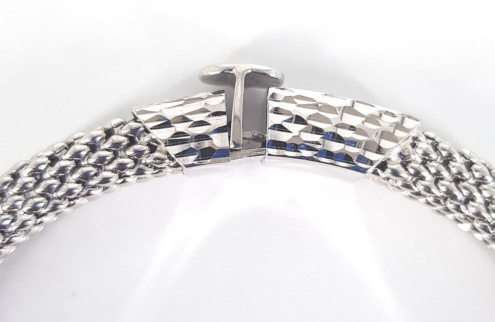 Thumbnail: 18CT WHITE GOLD MESH BRACELET
