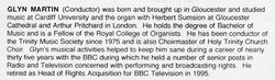 Glyn Martin's CV