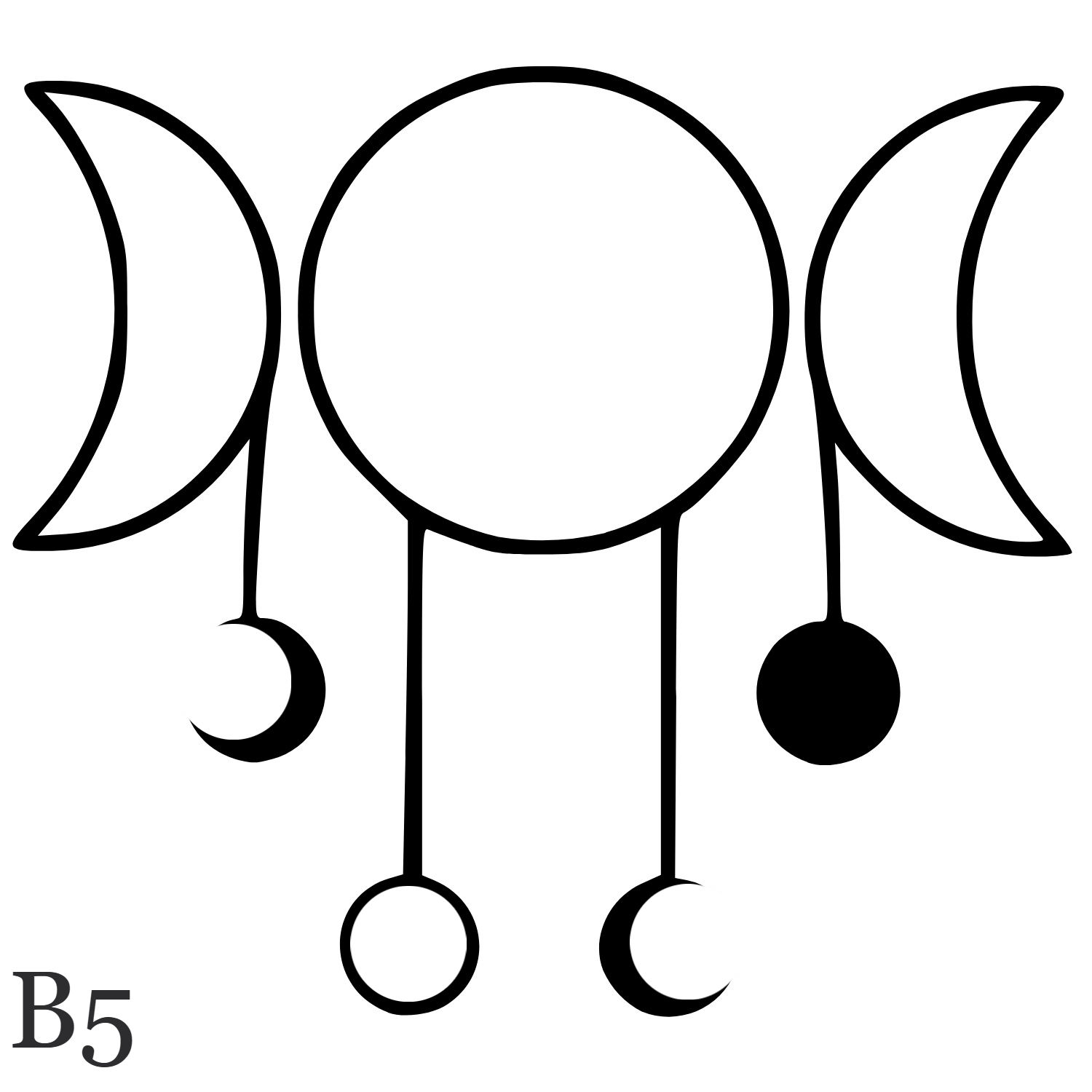 B5 Moon Phases Jagua Gel Temporary Tattoo