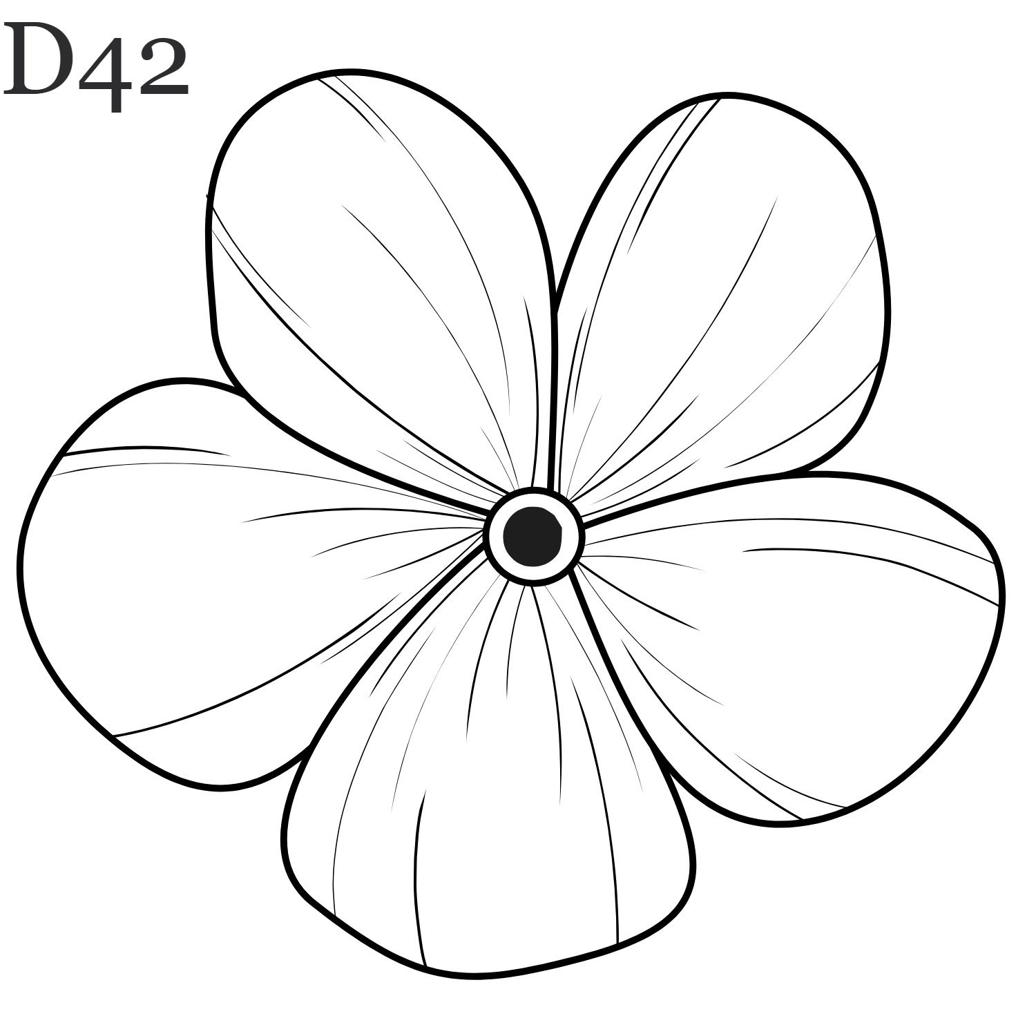 D42 Flower Blossom Jagua Gel Temporary Tattoo