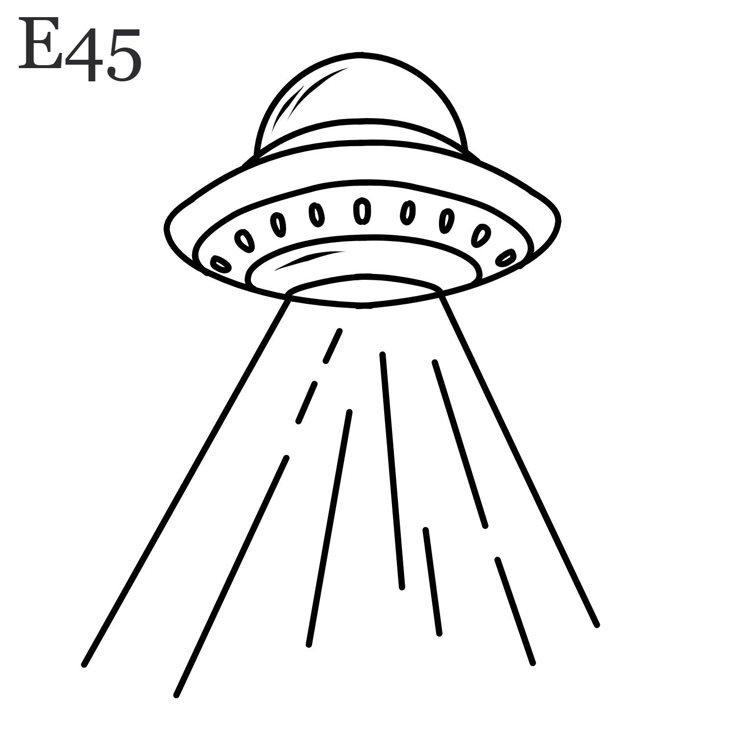 E44 UFO with Light Beam Jagua Gel Temporary Tattoos