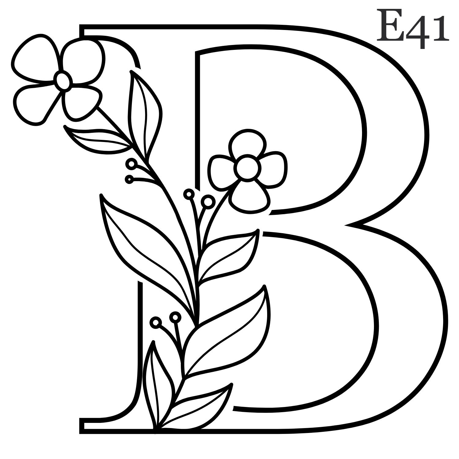 E41 Flower B Temporary Tattoos