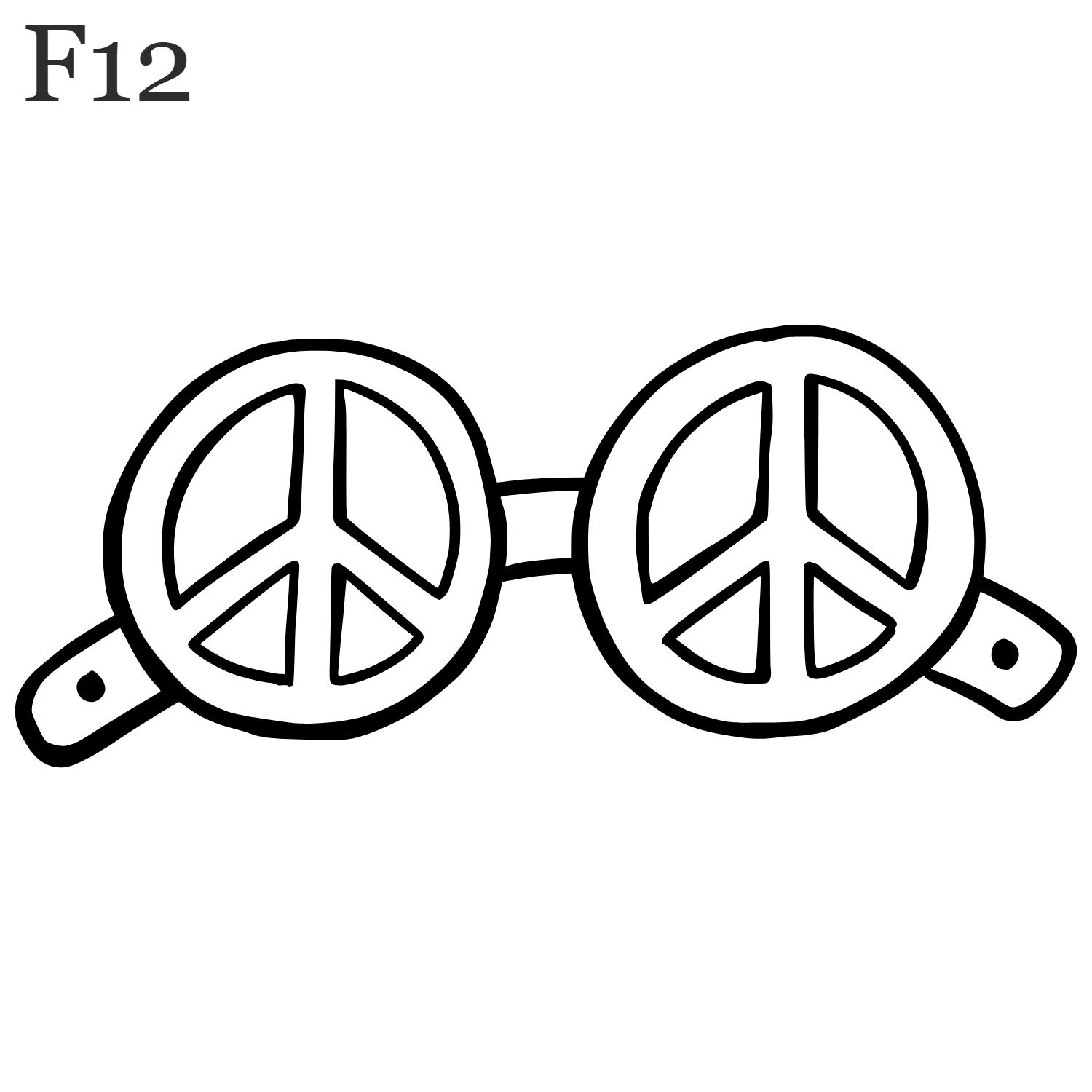 F12 Peace Sign Jagua Gel Temporary Tattoo