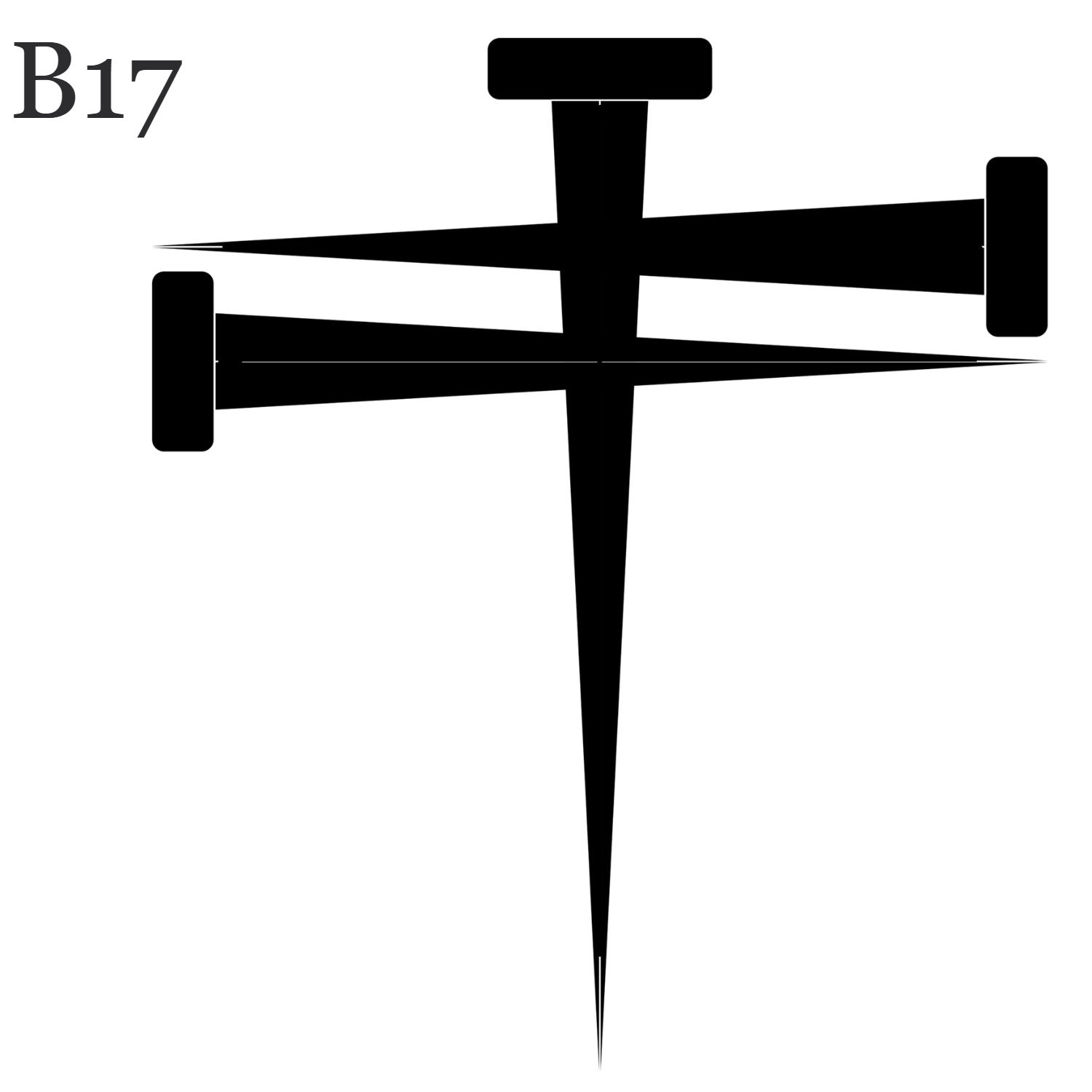 B17 Nail Cross Jagua Gel Temporary Tattoo