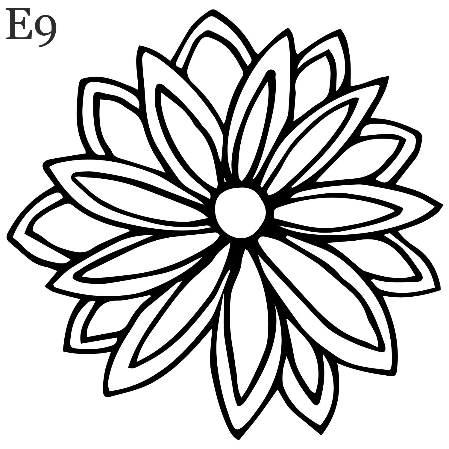 E9 Double Petal Flower Jagua Gel Temporary Tattoos