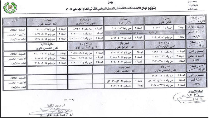 أماكن اللجان؟