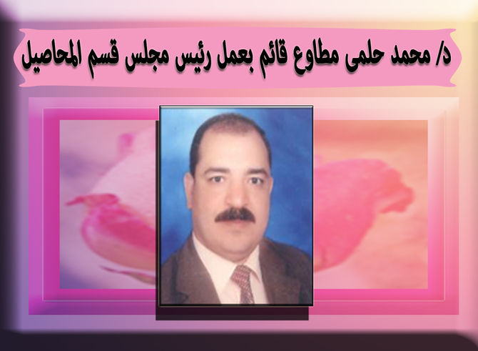 تعيين الدكتورمحمد حلمى مطاوع قائم بعمل رئيس مجلس قسم المحاصيل