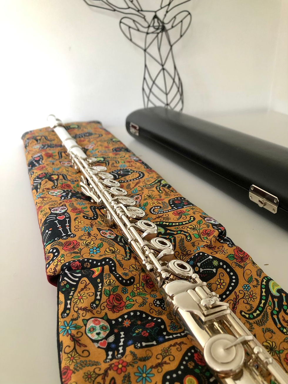 Miniature : Housse souple pour boîte de flûte moderne - Modèle "SYMPHONIE" -Fermeture bouton