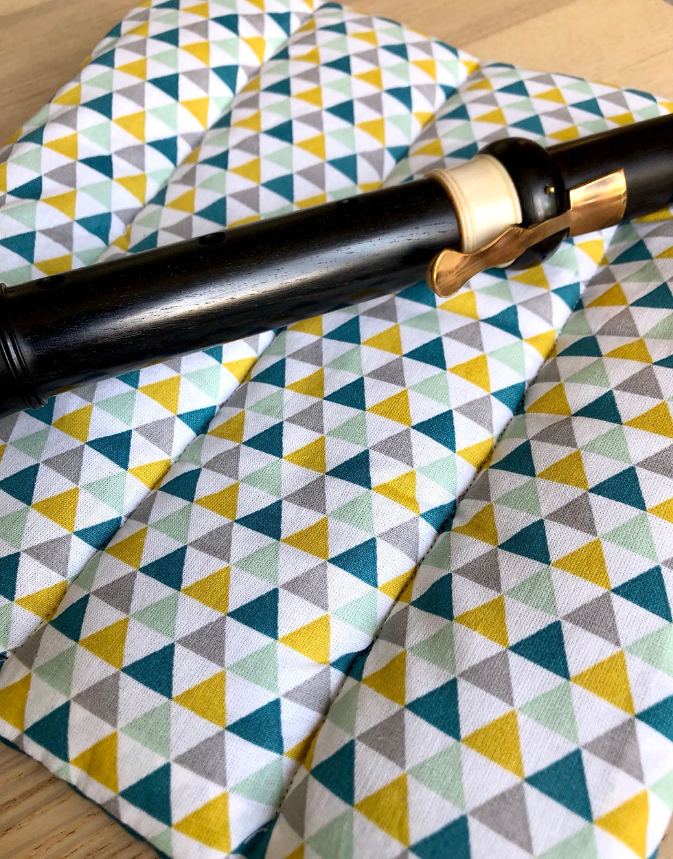 Thumbnail: Two-tone soft case with 4 compartments for traverso or classical flute