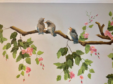 Custom designed mural foe Grandchildren’s room