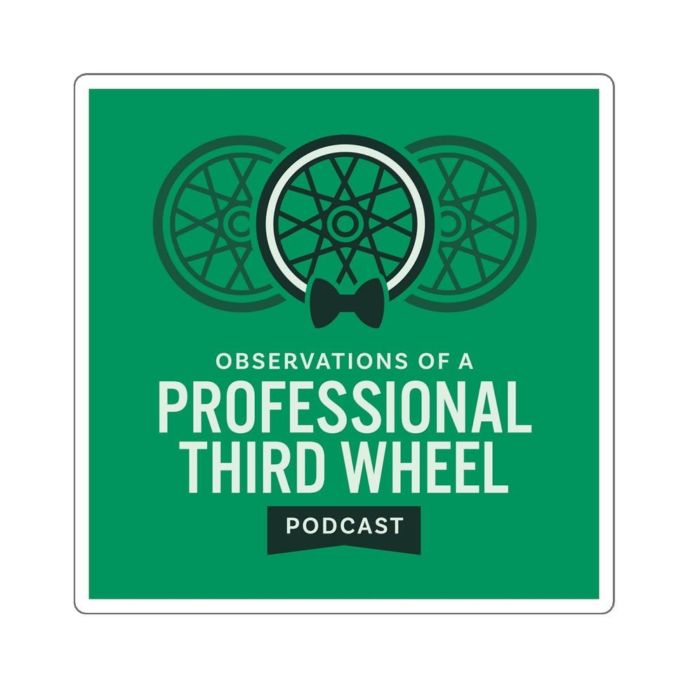Thumbnail: Professional Third Wheel Podcast Square Stickers